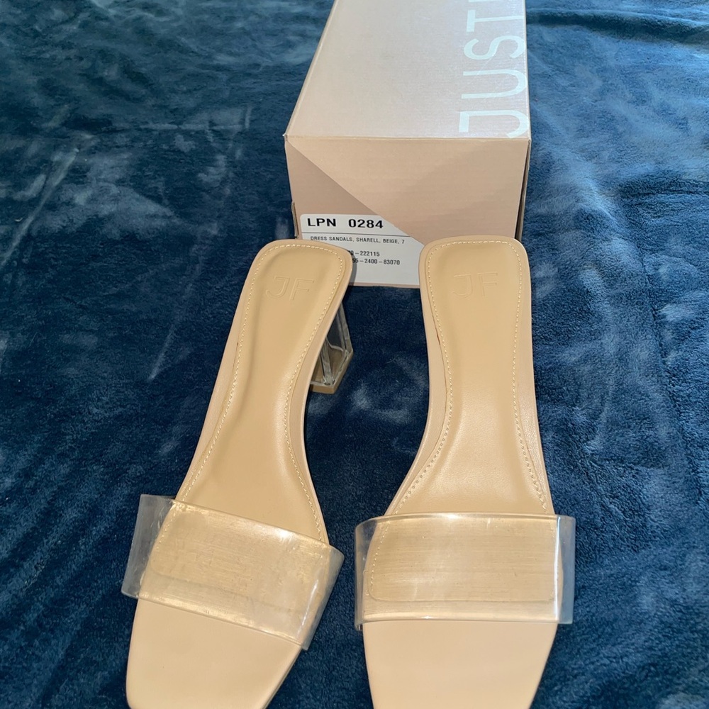 JustFab Elegant Beige Women's Heels SZ 7